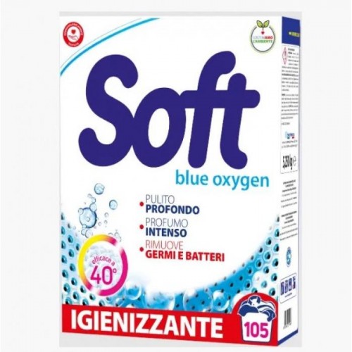 Порошок для стирки Soft blue oxygen 105 стирок 5,250 кг Порошок для стирки Soft blue oxygen 105 стирок 5,250 кг
