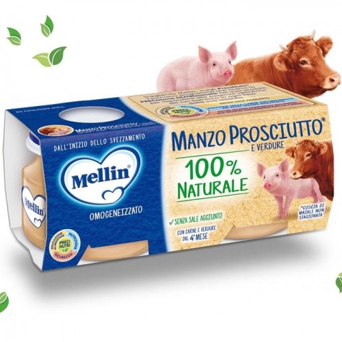 Пюре Mellin из говядины и свинины (с 4 мес) 80г Пюре Mellin из говядины и свинины (с 4 мес) 80г