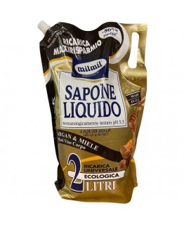 Жидкое мыло Milmil Sapone Liquido argan&miele 2 л