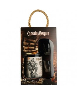 Ром Captain Morgan Black spised 1л подарочный +2 рюмки Ром Captain Morgan Black spised 1л подарочный +2 рюмки