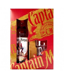 Ромовий напій Captain Morgan Spiced Gold + склянка 35% 0.7 л