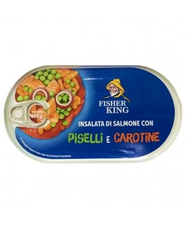 Салат с лососем Fisher King горох и морковь 170г