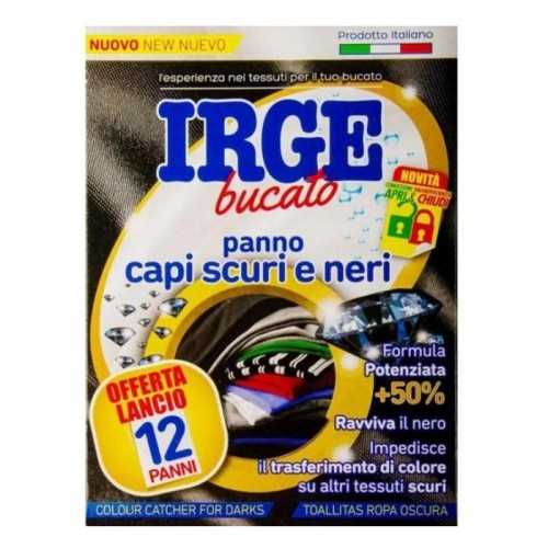 Серветки для прання чорних речей Irge 12шт Серветки для прання чорних речей Irge 12шт