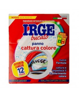 Серветки для прання кольорових речей Irge 12шт Серветки для прання кольорових речей Irge 12шт