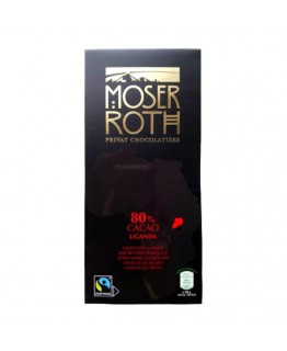 Шоколад черный Moser roth 80% какао Уганда 100г
