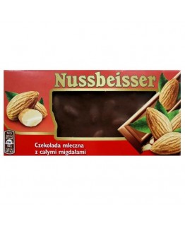 Шоколад черный с миндалем Nussbeisser 100г Шоколад черный с миндалем Nussbeisser 100г