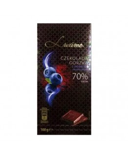 Шоколад Luximo 70% какао со вкусом черники 100г