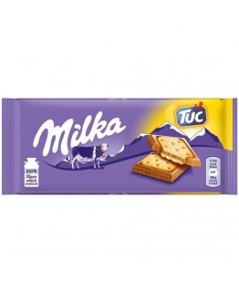 Шоколад Milka с печеньем Tuc 87 г