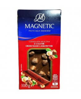 Шоколад молочный Magnetic с орехами 100г