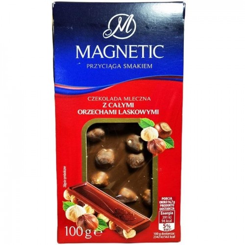 Шоколад молочный Magnetic с орехами 100г Шоколад молочный Magnetic с орехами 100г