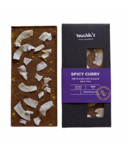 Шоколад молочный Spicy curry острое карри и кокос 110г