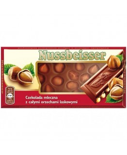Шоколад молочный с лесным орехом Nussbeisser 100г