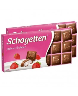 Шоколад Schogetten yoghurt strawberry cokolate 100 г