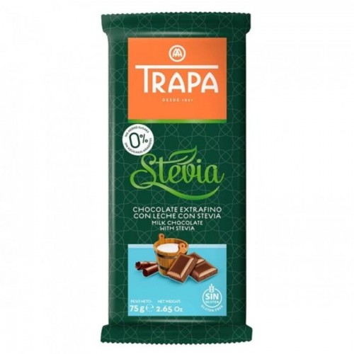 Шоколад Trapa молочный без сахара и глютена 75г Шоколад Trapa молочный без сахара и глютена 75г
