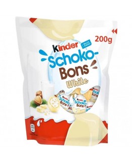 Шоколадные яйца Kinder schoko bons white 200 г