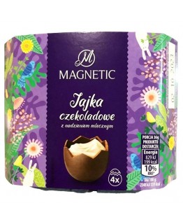 Шоколадные яйца с молочной начинкой Magnetic 4 шт 144г Шоколадные яйца с молочной начинкой Magnetic 4 шт 144г