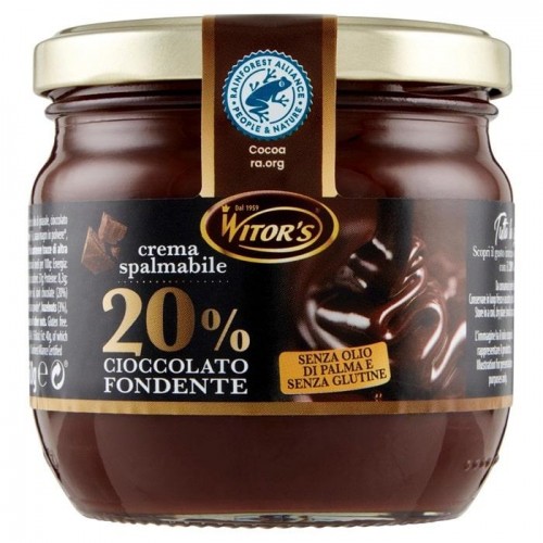 Шоколадная паста Witor's 20% cioccolato fondente 360г Шоколадная паста Witor's 20% cioccolato fondente 360г