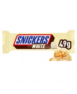 Шоколадный батончик Snickers в белом шоколаде 49г Шоколадный батончик Snickers в белом шоколаде 49г