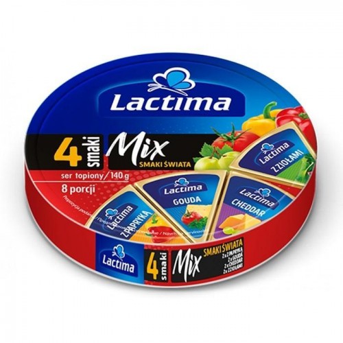 Сир lactima Mix 4 смаки світу 140г Сир lactima Mix 4 смаки світу 140г