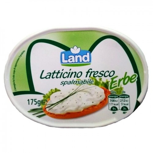 Сыр Land latticino fresco spalmabile с зеленью 200г Сыр Land latticino fresco spalmabile с зеленью 200г