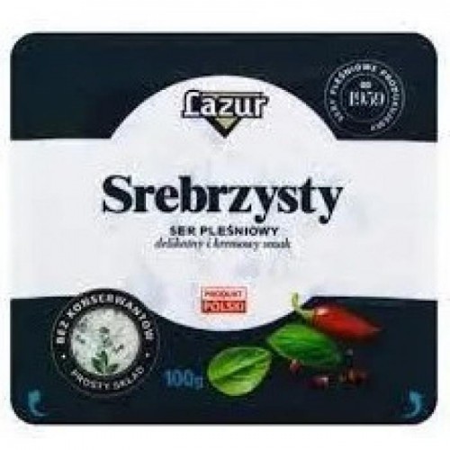 Сыр серебристый с плесенью Lazur Srebrzysty 100г Сыр серебристый с плесенью Lazur Srebrzysty 100г