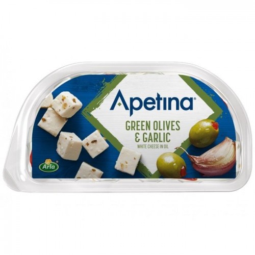 Сырная закуска Arla Apetina с оливками и чесноком 100 г Сырная закуска Arla Apetina с оливками и чесноком 100 г