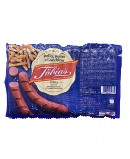 Сосиски Tobias из курятины, индюка и свинины без глютена 1кг
