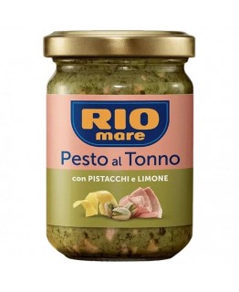 Соус Rio Mare Pesto с тунцем, фисташками и лимоном 130г Соус Rio Mare Pesto с тунцем, фисташками и лимоном 130г