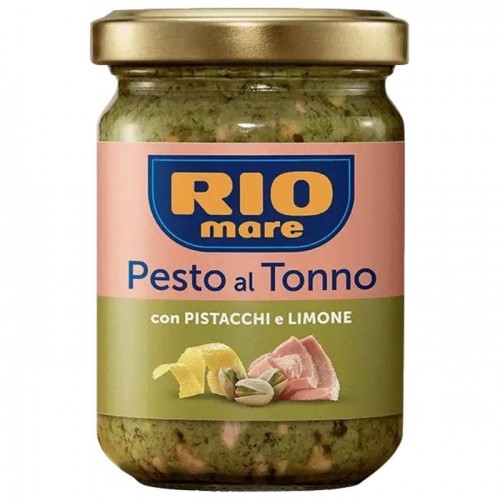Соус Rio Mare Pesto с тунцем, фисташками и лимоном 130г Соус Rio Mare Pesto с тунцем, фисташками и лимоном 130г