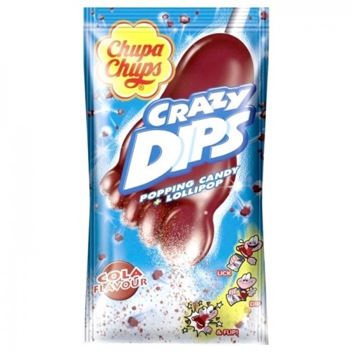 Стрелящий леденец Chupa Chups Crazy Dips кола 14 г Стрелящий леденец Chupa Chups Crazy Dips кола 14 г