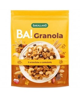 Сухой завтрак гранола Bakalland с шоколадом и орехами 300г