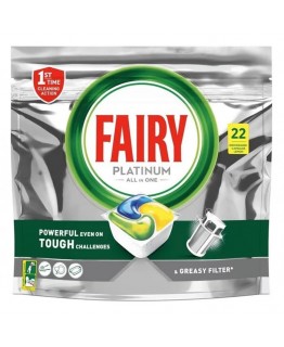 Таблетки для посудомийних машин Fairy platinum лимон 22 шт