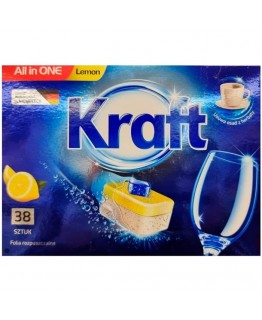 Таблетки для посудомийної машинки з лимоном Kraft 38шт