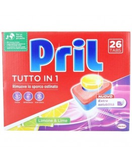 Таблетки Pril Tutto in1 для посудомоечной машины лимон 26 таблеток