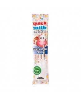 Трубочки для молока Quick milk с фруктовым вкусом 30г Трубочки для молока Quick milk с фруктовым вкусом 30г