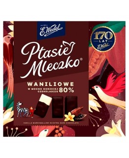 Конфеты E. Wedel птичье молоко ванильные в черном шоколаде 360г