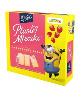 Конфеты E. Wedel птичье молоко со вкусом клубничного коктейля 360г