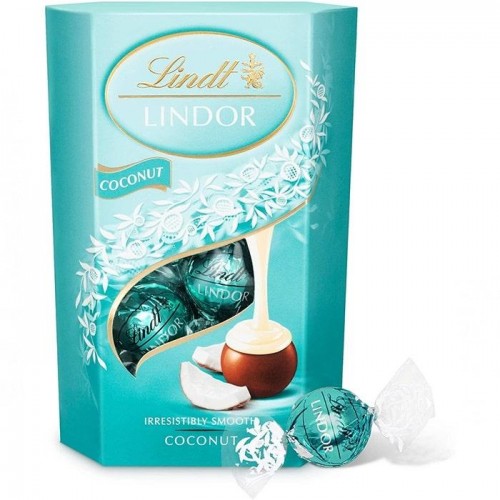 Конфеты Lindt Lindor с кокосовой начинкой 200г Конфеты Lindt Lindor с кокосовой начинкой 200г