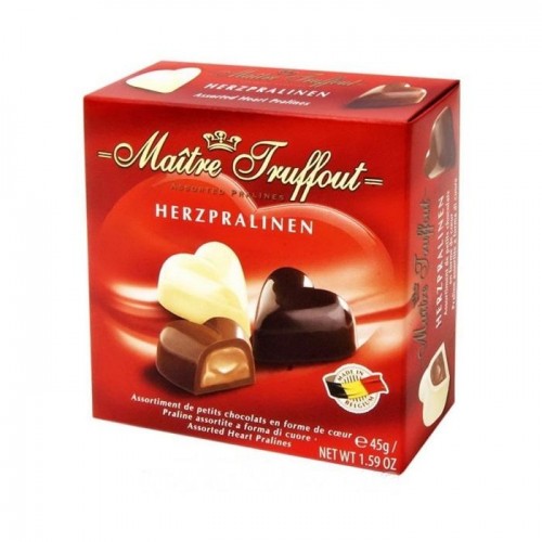 Конфеты Maitre Truffout мини-сердечка 45г Конфеты Maitre Truffout мини-сердечка 45г