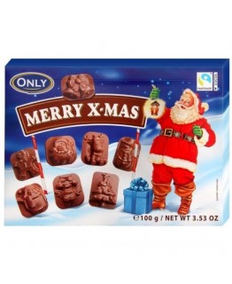 Конфеты Merry X-mas Only фигурки из молочного шоколада 100г Конфеты Merry X-mas Only фигурки из молочного шоколада 100г