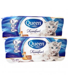 Туалетная бумага Queen komfort 10 шт