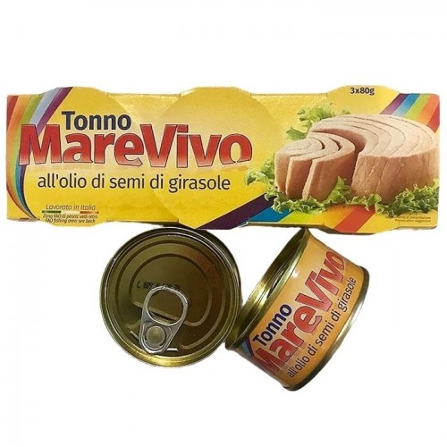 Тунец в подсолнечном масле MareVivo 80 г Тунец в подсолнечном масле MareVivo 80 г