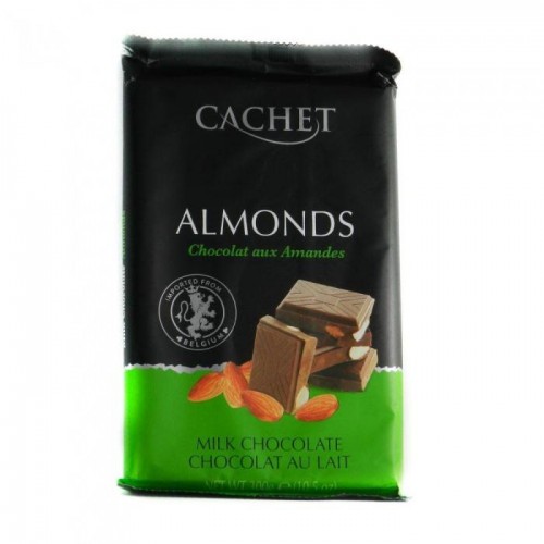 Шоколад Cachet молочный с миндалем 300г Шоколад Cachet молочный с миндалем 300г