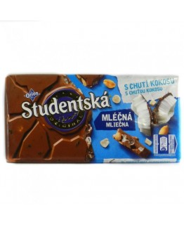 Шоколад Studentska молочный с арахисом и кокосом 180 г