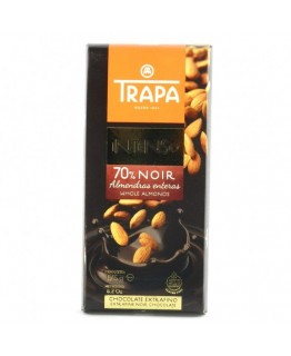 Шоколад Trapa intenso черный 70% с миндалем 175 г