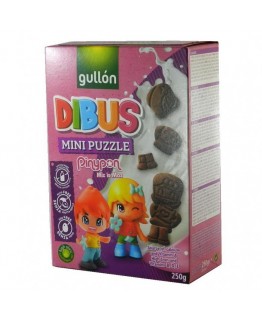 Печенье Gullon Dibus mini puzzle шоколадные без лактозы 250г