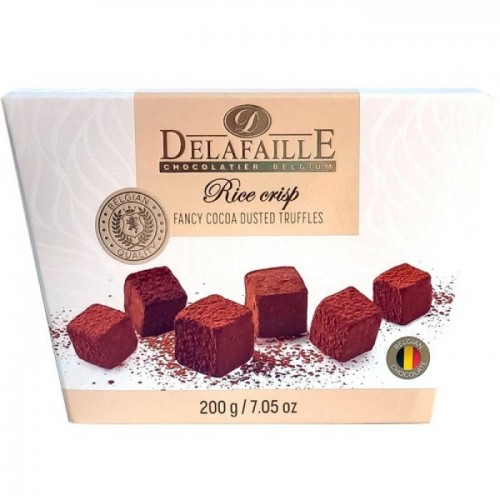 Цукерки шоколадні Delafaille трюфель Rice crisp 200г Цукерки шоколадні Delafaille трюфель Rice crisp 200г