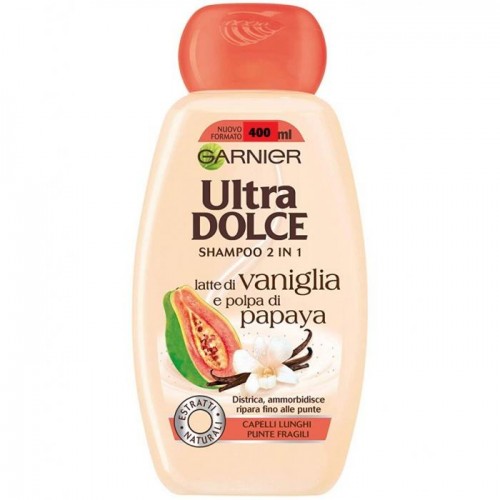 Шампунь Garnier Ultra Dolce 2в1 ванильное молочко и папая 300г Шампунь Garnier Ultra Dolce 2в1 ванильное молочко и папая 300г