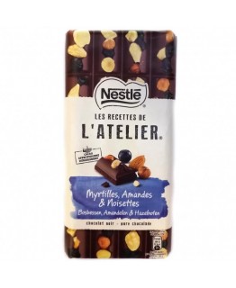 Шоколад Nestle L`atelier черный с черникой миндалем и фундуком 170г