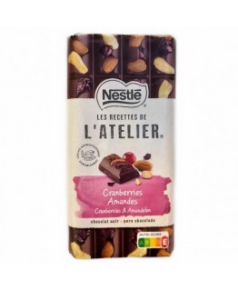 Шоколад Nestle L`atelier черный с клюквой миндалем и фундуком 170г Шоколад Nestle L`atelier черный с клюквой миндалем и фундуком 170г